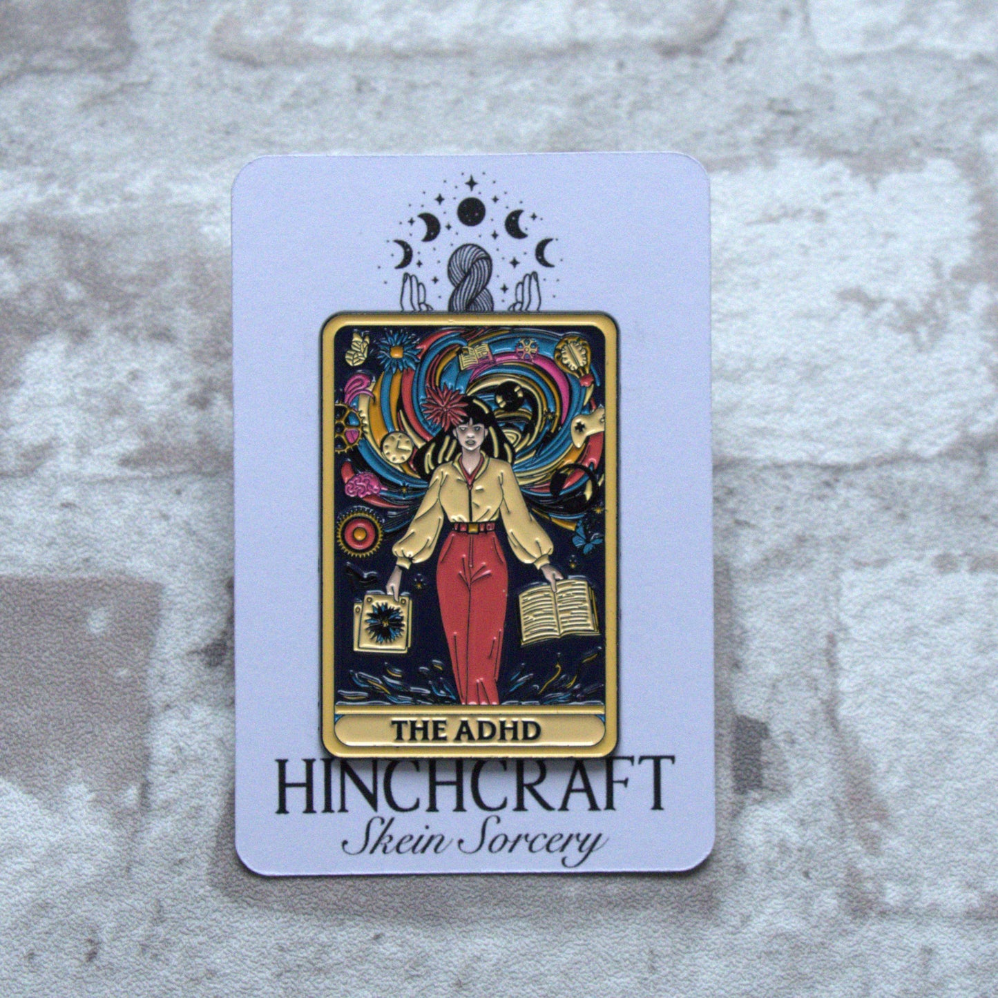 The ADHD Tarot Enamel Pin