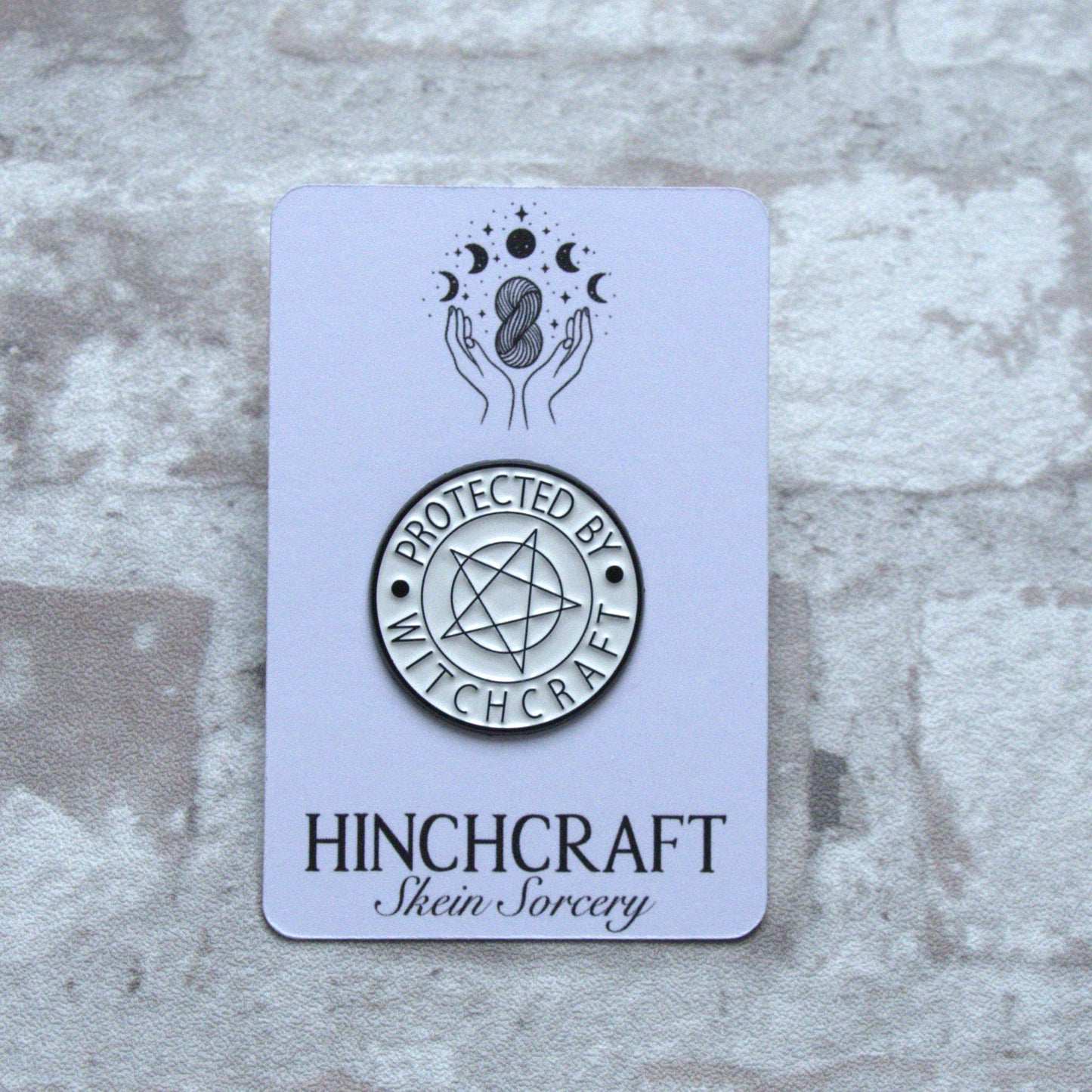 “Protected by Witchcraft” Enamel Pin