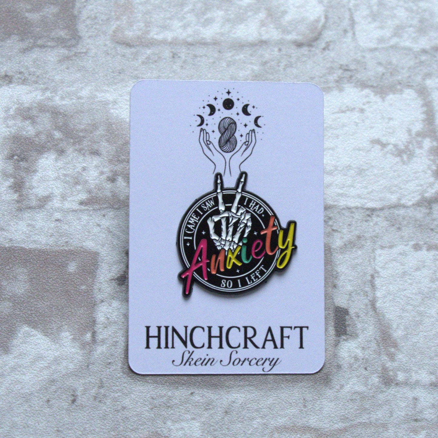 “I Came, I Saw, I Had Anxiety, So I Left” Enamel Pin